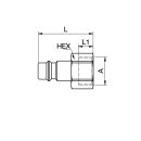 Serie 26SF IW MXX, Stecknippel-IG, G 1/8 Zoll, NW 7,2 / 40 qmm, ME