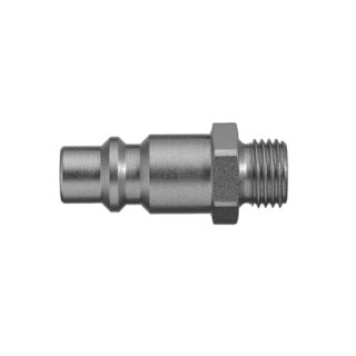Serie 30SF, Stecknippel-AG, G 1/4 Zoll, NW 8,5 / 60 qmm, Stahl vernickelt