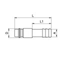 Serie 26SF TF MXX, Stecktülle Schlauchanschluss, 13 mm, NW 7,2 / 40 qmm, ME