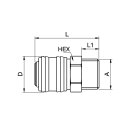 Serie 26KA AW, Verschlusskupplung AG, G 1/8 Zoll, NW 7,2 / 40 qmm, ME