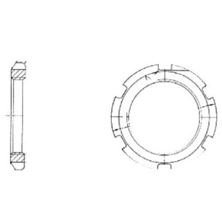 Nutmutter, DIN 70852, AD 80 mm, ST 9 mm, M 60, Stahl blank 17 H