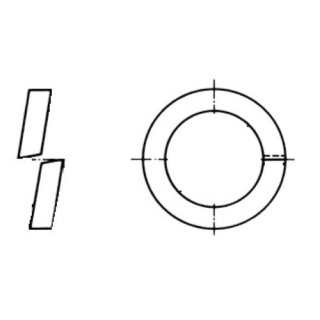 Federring, DIN 127, Federstahl verzinkt, Federstahl verzinkt