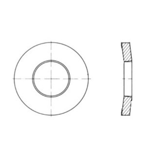 Spannscheiben für Schraubverbindungen, DIN 6796, DIN 6796, 39 mm x 17 mm