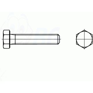 Sechskantschraube mit Gewinde bis Kopf, metr. FG, M16 x 1,5 x 45 mm, Stahl verz.