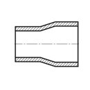 Reduzierung, DIN 2616, 88,9 mm, 60,3 mm, Stahl schwarz