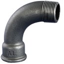 Temperguss Langer Bogen, Typ 1, IG / AG, G 1 Zoll, R 1...