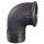 Temperguss Winkel, Typ 92, reduzierend, IG / AG, G 2 Zoll, R 2 Zoll, schwarz