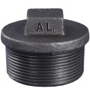 Temperguss Stopfen mit Rand, Typ 290, AG, R 1/2 Zoll,...
